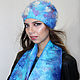 Set 'snow storm' hat, scarf. Caps. Allayarova Lira (lira-felt). Online shopping on My Livemaster.  Фото №2
