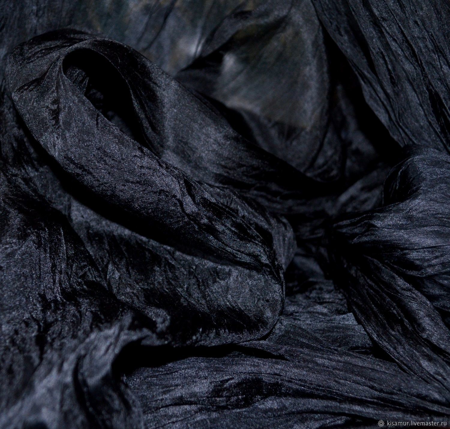Silk scarf stole black big long, Scarves, Tver,  Фото №1