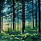Картина акварелью. Лесной пейзаж. Картины. Стильные картины. Акварель/ Масло. Ярмарка Мастеров.  Фото №4