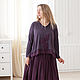 Трикотажный пуловер бохо цвета Византия MUHA-359b. Пуловеры. MUHA (vintagechic). Ярмарка Мастеров.  Фото №4