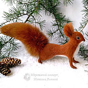 Куклы и игрушки handmade. Livemaster - original item Red squirrel – toy interior / protein felted wool /felt. Handmade.