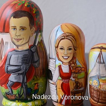 Русский стиль ручной работы. Ярмарка Мастеров - ручная работа Народные сувениры: матрешки по фото. Handmade.