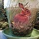 Flower pot decoupage Bunny. Pots. nikazvereva. My Livemaster. Фото №4
