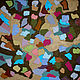 "Фрагменты радостного дня"- текстурная абстракция мозаика, Картины, Москва,  Фото №1