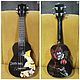 Укулеле сопрано "Death Note" гавайская гитара. Укулеле (гавайская гитара). Guitar & Ukulele art Studio. Интернет-магазин Ярмарка Мастеров.  Фото №2