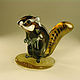 Interior design figurine earthen glass squirrel Chipmunk. Figurines. In Glass. Online shopping on My Livemaster.  Фото №2