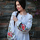 Embroidered blouse ' Flower Novella-2'. Blouses. KVITKA. Online shopping on My Livemaster.  Фото №2