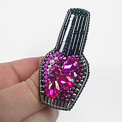 Украшения handmade. Livemaster - original item Brooch nail Polish, brooch made of beads and crystals. Handmade.