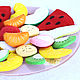 Кукольная, игрушечная еда из фетра. Фруктово-ягодный десерт. Фрукты, Кукольная еда, Кириши,  Фото №1