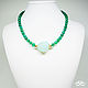 Necklace of chrysoprase and chalcedony, Necklace, Ekaterinburg,  Фото №1