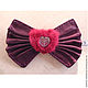 Hair clip-hair bow. Hairpins. Marina Lambrozo leather and stone. Online shopping on My Livemaster.  Фото №2