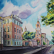 Картины и панно handmade. Livemaster - original item Pictures: Pyatnitskaya street. Zamoskvorechye.. Handmade.