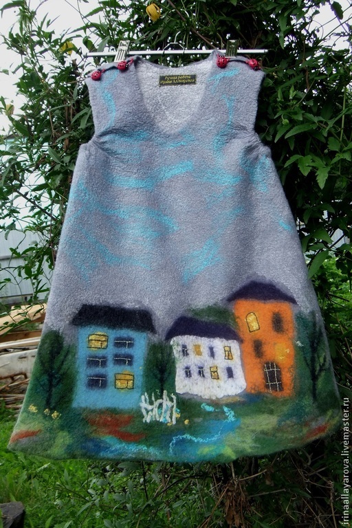 Felted dress 'City of childhood..', Dresses, Verhneuralsk,  Фото №1