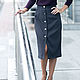Pencil skirt from a wool mixture with a print button, Skirts, Vladivostok,  Фото №1