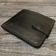 Black pocket wallet with a button. Wallets. guva. Online shopping on My Livemaster.  Фото №2