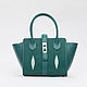 Green sea Stingray leather bag, beautiful bag, Classic Bag, St. Petersburg,  Фото №1