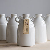 Для дома и интерьера handmade. Livemaster - original item Large vase Bottle White 2,4 l. Handmade.