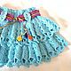 SKIRT FOR GIRL WITH RUFFLE knitted openwork summer. Child skirt. Gala Devi (crochet design). Online shopping on My Livemaster.  Фото №2