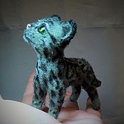 Куклы и игрушки handmade. Livemaster - original item ON SALE Smoky leopard-miniature 8 cm, crocheted. Handmade.