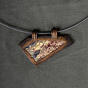 Украшения handmade. Livemaster - original item Copper pendant with jasper No. №2.. Handmade.
