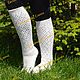  Wool openwork knee socks for women. Knee. Down shop (TeploPuha34). My Livemaster. Фото №4