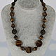 Beads of large stones, collection ' Tiger's eye'. Necklace. Magic box. My Livemaster. Фото №5