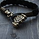 Leather bracelet with THOR's HAMMER. Phalanx ring. MintTiger. Online shopping on My Livemaster.  Фото №2