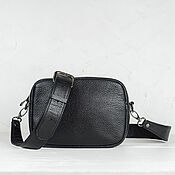 Сумки и аксессуары handmade. Livemaster - original item Black bag with a long strap. Handmade.