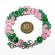 Bracelet made of beads and stones pink and green. Bead bracelet. krasota-prirody. My Livemaster. Фото №4