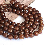 Материалы для творчества handmade. Livemaster - original item Beads seeds of palm Storm brown 9-10mm 5 pcs. Handmade.