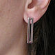 Rectangle Earrings, Silver earrings gift, Hanging earrings. Earrings. Irina Moro. Online shopping on My Livemaster.  Фото №2