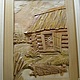 Банька у пруда. Картины. Евгений Васильев Мастерская ВАСИЛЁК Ручная резьба по дереву.. Интернет-магазин Ярмарка Мастеров.  Фото №2