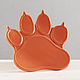 The year of the tiger: Ceramic plate on legs 'Tiger Paw', Figurine, Vyazniki,  Фото №1