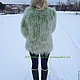 Shuba from solid layers Lama, without rossiu,all made of fur.Sewing by the standards of the order, available in any color.This model is very lightweight and warm,the color is light green with white ti