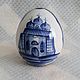 Винтаж: Яйцо фарфоровое. Гжель. СССР. Статуэтки винтажные. ВИНТАЖ + handmade. Интернет-магазин Ярмарка Мастеров.  Фото №2