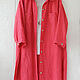 Order Coral Linen Shirt Dress. etnoart. Livemaster. . Dresses Фото №3