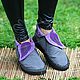 Boots loafers Low suede Grey violet, Ankle boot, Moscow,  Фото №1