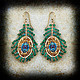 Earrings 'peacock Feather' 2. Earrings. Simkha - Jewelry For Joy. Online shopping on My Livemaster.  Фото №2
