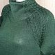 Свитер "Тёмный изумруд" меринос/шелк/кашемир. Свитеры. Вера / Kirshvery_knit (kirshvery) (kirshvery). Ярмарка Мастеров.  Фото №5