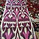 Uzbek silk ikat. The cloth hand weaving of Adras. ST017, Fabric, Odintsovo,  Фото №1