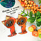 Order Brooch 'Kitten Woof, red, cute cat, cat, blue-eyed'. greenfox-23. Livemaster. . Brooches Фото №3