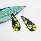 Lemon Beaded Earrings. Earrings. Handmade by Svetlana Sin. My Livemaster. Фото №5