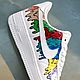 Кроссовки белые, кастом кроссовок Nike Air Force,радуга,ручная роспись. Кроссовки. Olgavolgoart. Роспись одежды и обуви. Кастом. Ярмарка Мастеров.  Фото №9