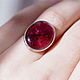 Order Ring: Ring with tourmaline 'Crimson ring', silver. EdGems jewerly. Livemaster. . Rings Фото №3