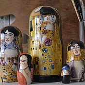 Русский стиль handmade. Livemaster - original item Dolls: Gustav Klimt The Kiss. Handmade.
