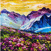 Картины и панно handmade. Livemaster - original item Altai mountain landscape painting 