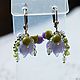 Earrings lampwork lilac floral. Earrings. lawanda. Online shopping on My Livemaster.  Фото №2