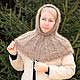 Bonnets: Fashionable cowl-shirt front downy knitted. Hood. Down shop (TeploPuha34). My Livemaster. Фото №4