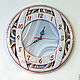 Round wall clock with stained glass, mirror. Watch. KancyrevDecoration. My Livemaster. Фото №4