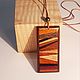 Order Pendant made of precious wood Dawn decoration of wood boho. Wooden combs inlay Hanto&Dokimo. Livemaster. . Pendants Фото №3